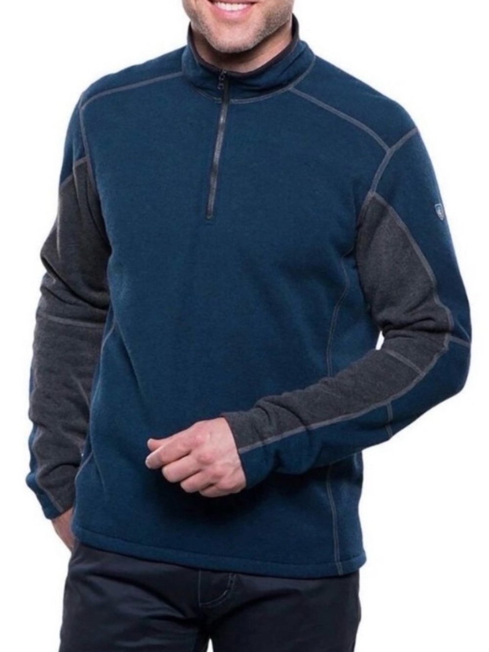 Kuhl Revel 1/4 Zip kashmira pullover‎ Sweater Blue E